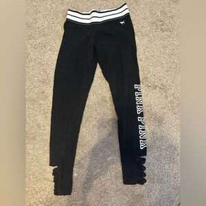 Black Leggings with Side Logo